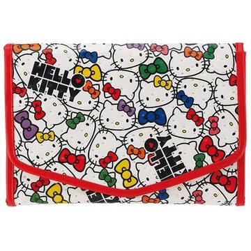 大賀屋 日貨 HELLO KITTY 子母帳本 收納袋 卡包 三麗鷗 存摺本 媽媽 kt 正版 授權 J00014812
