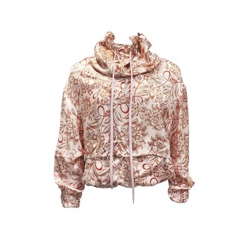 PINKO紅色圖騰高領抽繩上衣