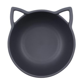 Nineware 貓咪造型迷你麥片碗 230ml  灰色  1個
