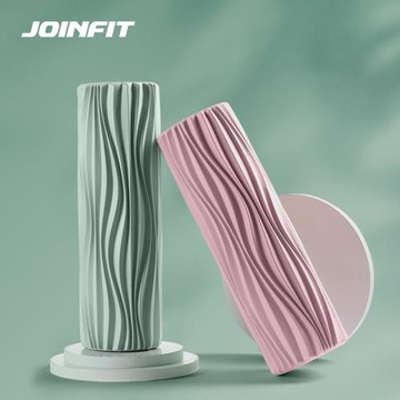 JOINFIT水波紋實心泡沫軸肌肉按摩滾軸健身運動肌肉放松瑜伽柱