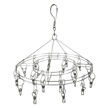 圓形不鏽鋼曬衣架 20夾 Set  35 x 35 x 5cm  Silver  2個