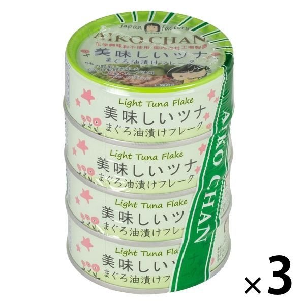 伊藤食品ツナ缶 美味しいツナ油漬けフレーク 　1セット（12缶：4缶×3パック）　伊藤食品