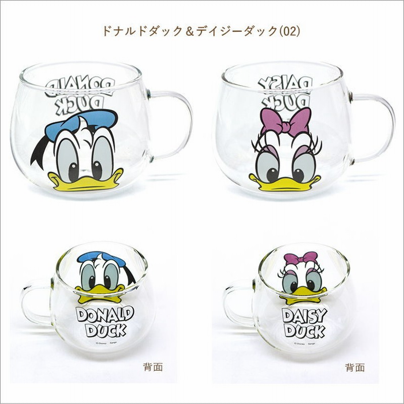 即出荷 耐熱ガラスアイマグ ドナルドダック＆デイジーダック 食器 