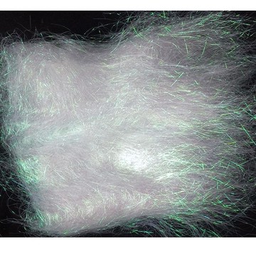 臺灣嚴選【1992人收藏】冰絲蝦綁製材料長短冰絲縴維飛蠅鈎銀色亮絲查理Ice Wing珠光白細
