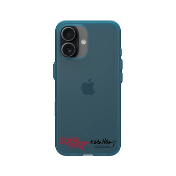iPhone 17 Clear (相機按鈕) 夜幕藍 - Keith Haring - Flying Heart