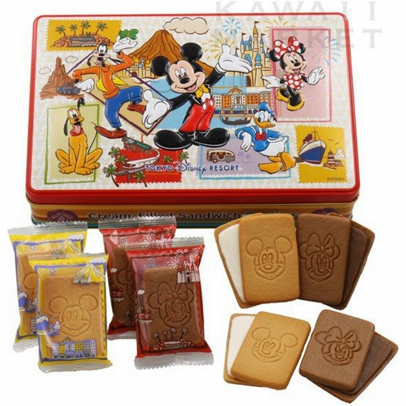 クリームサンドクッキー 缶入り ミッキー ミニー ドナルド ディズニーランド ディズニーシー お土産 プレゼント お菓子 焼菓子 通販 Lineポイント最大0 5 Get Lineショッピング