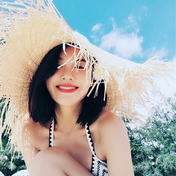 夏天毛邊度假超大拉菲草帽遮陽防曬女大帽檐太陽帽INS 沙灘帽子1入