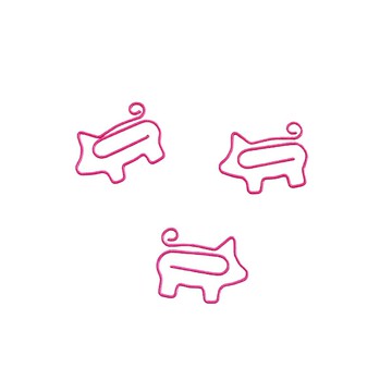 5893 小豬迴紋針 迴紋針 造型迴紋針 萬字夾 文件夾 書夾 紙夾 辦公用品