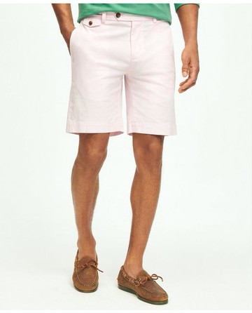 Brooks Brothers Men's 9" Canvas Poplin Shorts in Supima Cotton | Pink | Size 36
