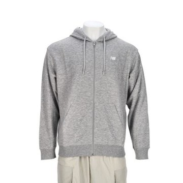 New Balance 男款 灰色 美規 刺繡 棉質 運動 休閒 連帽 外套 MJ41501AG