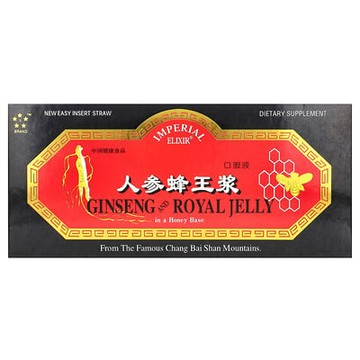 Imperial Elixir, 人參和蜂統領漿，10 瓶，每瓶 0.34 液量盎司（10 毫升）