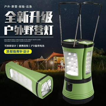 戶外多功能野營燈露營照明燈USB充電手電手提探照燈應急馬燈跨境鑫弘-戶外運動