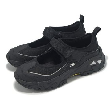 Skechers 休閒鞋 D Lites Hiker-Navolato 女鞋 黑 銀 魔鬼氈 瑪莉珍鞋 山系 180211BKSL