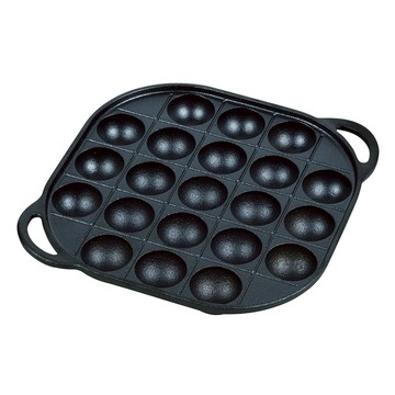 PEARL LIFE 珍珠金屬 章魚燒烤盤 21孔 鑄鐵 瓦斯爐專用 HB-6218  32.5cm  1個