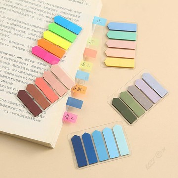 熒光彩色透明便利貼 箭頭PET便籤貼組合索引貼N次貼