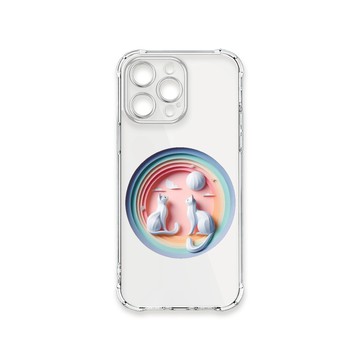 iPhone 15 Pro Max 殼 TRON IPHONE 15 PRO MAX 可愛紙雕貓咪 四角防摔殼 手機殼