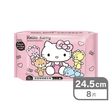 Hello Kitty涼感抑菌衛生棉日24.5cm8入