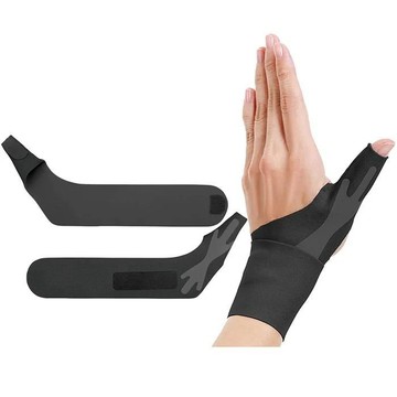 海夫健康生活館 【南紡購物中心】 百力肢體裝具(未滅菌)ALPHAX NEW醫護拇指護 腕固定帶 1入 日本製(黑色)