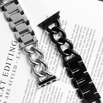 【PICONO】Apple Watch-不鏽鋼鍊帶錶帶/五色