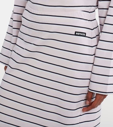 Rotate Sasseline striped cotton jersey pencil skirt
