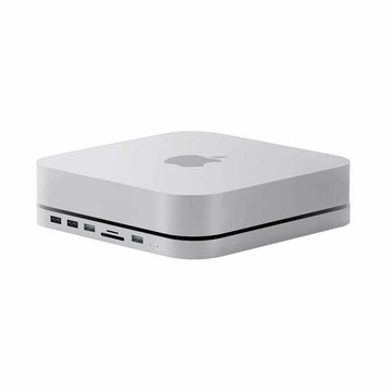 集線器和HDD機櫃2合1 Hagibis Type-C Docking Station & Stand 支持5TB以內擴充 適用Mac Mini M1 銀 [2美國直購]