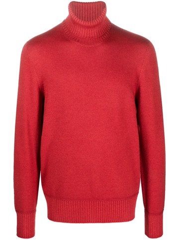 Drumohr - roll-neck wool jumper - men - Merino - 50 - Red