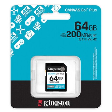 Kingston 金士頓Canvas Go Plus 200MB/s 64GB SD 記憶卡 (SDG4/64GB)