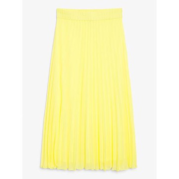 諾諾E站【MK】秋裝 休閑純色百褶百搭中長裙高腰顯瘦半身A字裙