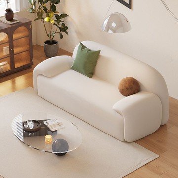 原木風小戶型客廳直排奶油風服裝店美容院接待公寓民宿臥室沙發197SFY 快速出貨