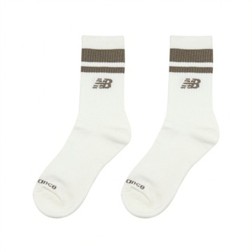 New Balance 休閒襪 Crew Socks 米白 棕 中筒襪 長襪 休閒 復古 襪子 NB 單雙入 LAS51241DOK