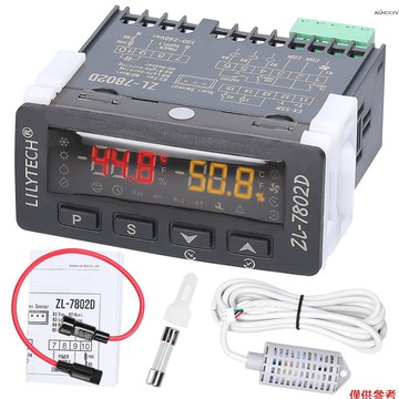 ZL-7802D 孵化控制器 溫溼度控制器 溫溼度單獨顯示 帶翻蛋控制和PID控制功能 多功能按鍵 支持溫溼度設置/多參