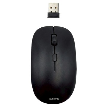 RASTO RM27四鍵式DPI切換超靜音無線滑鼠  R-PCA031  黑色