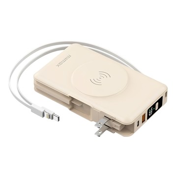 mimax 米覓 五合一磁吸快充行動電源 20000mAh 365g  HY08  奶糖色  1個