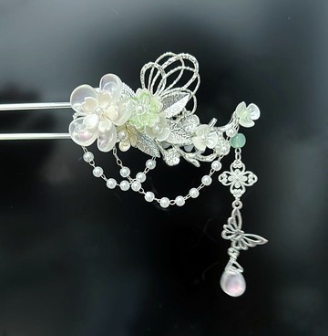 春意綻然 髮簪 民國 旗袍 珍珠 顏色可客製協商