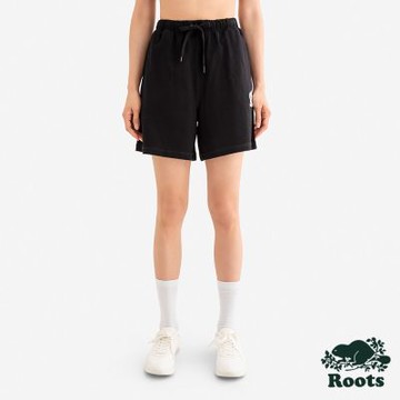 Roots女裝- WONDERLAND 棉短褲-黑色