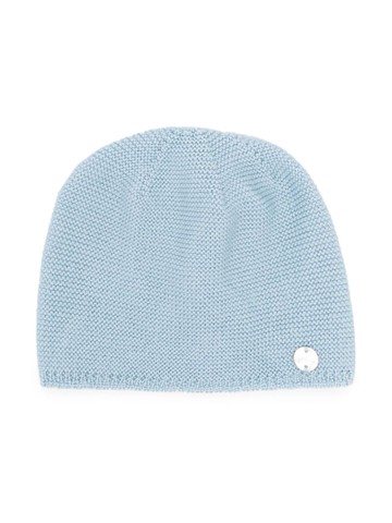 Paz Rodriguez - button-detail wool beanie - kids - Wool - 3 - Blue