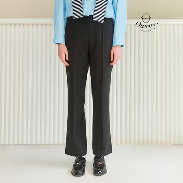 OUWEY歐薇 都會高級黑小直筒西裝褲(黑；M-XL)