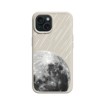 iPhone 15 SolidX 貝殼灰 - Classics - 星際風-月球流星雨