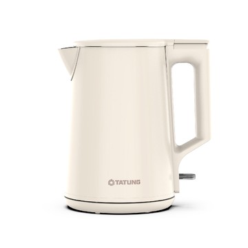 【TATUNG 大同】1.7L雙層防燙電茶壺-奶茶色(TEK-1725GSA) 快煮壺 熱水壺