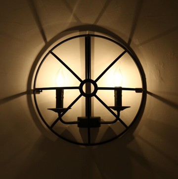 【威森家居】美式 半圓球鐵架壁燈 現貨實木鐵藝工業風現代簡約復古吸頂燈吊燈檯燈大廳客廳臥室燈具LED設計師L170939