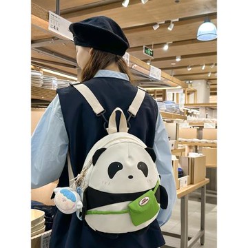 可愛卡通童趣小背包女孩出游休閑多功能雙肩包兒童軟妹單肩斜挎包