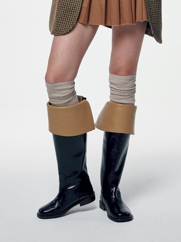 2way Knee-high Boots _ BLACK