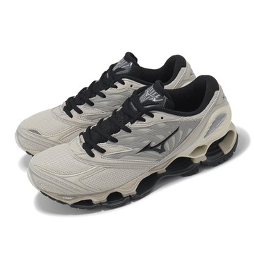Mizuno 休閒鞋 Wave Prophecy LS 男鞋 米白 黑 緩衝 彈力 復古跑鞋 美津濃 D1GA3337-03