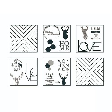 ins歐風系列 花磚壁貼6片組  20 x 20cm  A20  1組