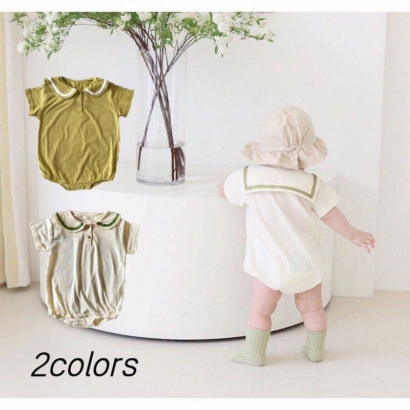 ベビー 赤ちゃん 女の子 男の子 ロンパース カバーオール 半袖 おしゃれ 新生児 韓国子供服 セーラーカラーロンパース 308 通販 Lineポイント最大0 5 Get Lineショッピング