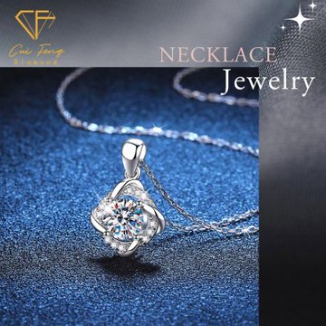 【CF鑽飾】項鍊 莫桑鑽《心動》鑽石項墜 情人禮物 生日送禮 飾品 求婚 告白