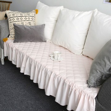 amante Sensia系列 棉製荷葉邊沙發罩 4人用  65 x 230cm  粉色  1個