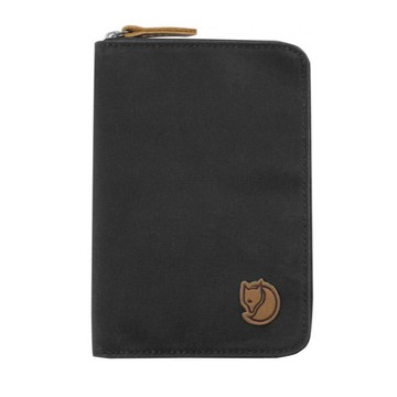 Fjallraven Passport Wallet 防潑水耐磨旅行護照錢包.小護照包.皮夾.長夾.零錢包.證件袋/皮革裝飾/24220-030 深灰