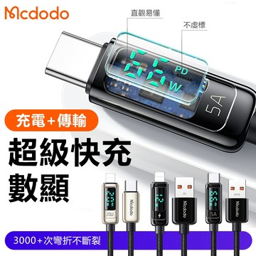 麥多多 Mcdodo 數位顯示充電線 天眼系列  適用 PD快充 Type-C 充電線 快充線 數據線