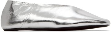 Jil Sander 银色方头芭蕾鞋